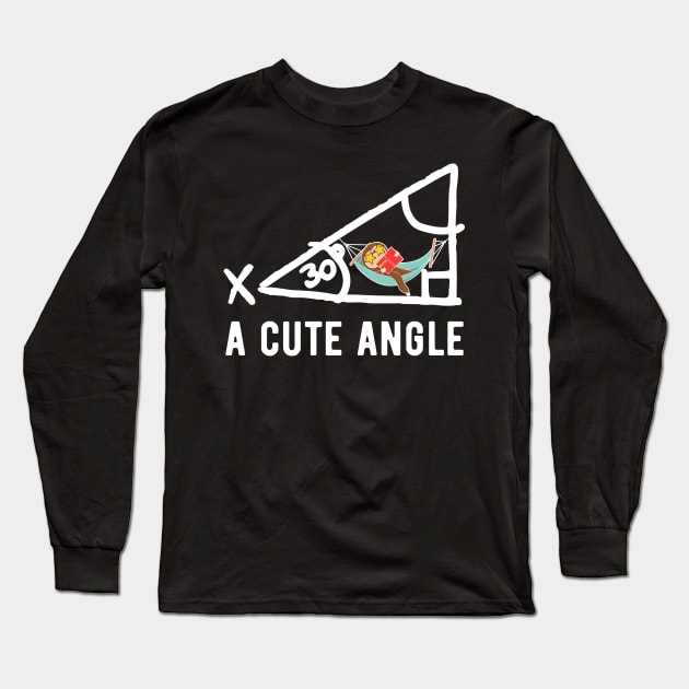 A cute angle Bath Mat - Math sloth math teachers gift Long Sleeve T-Shirt by Gaming champion